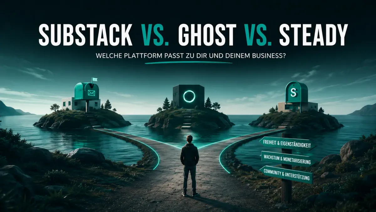 Substack vs. Ghost vs. Steady - Wo gibt's die beste Sichtbarkeit?